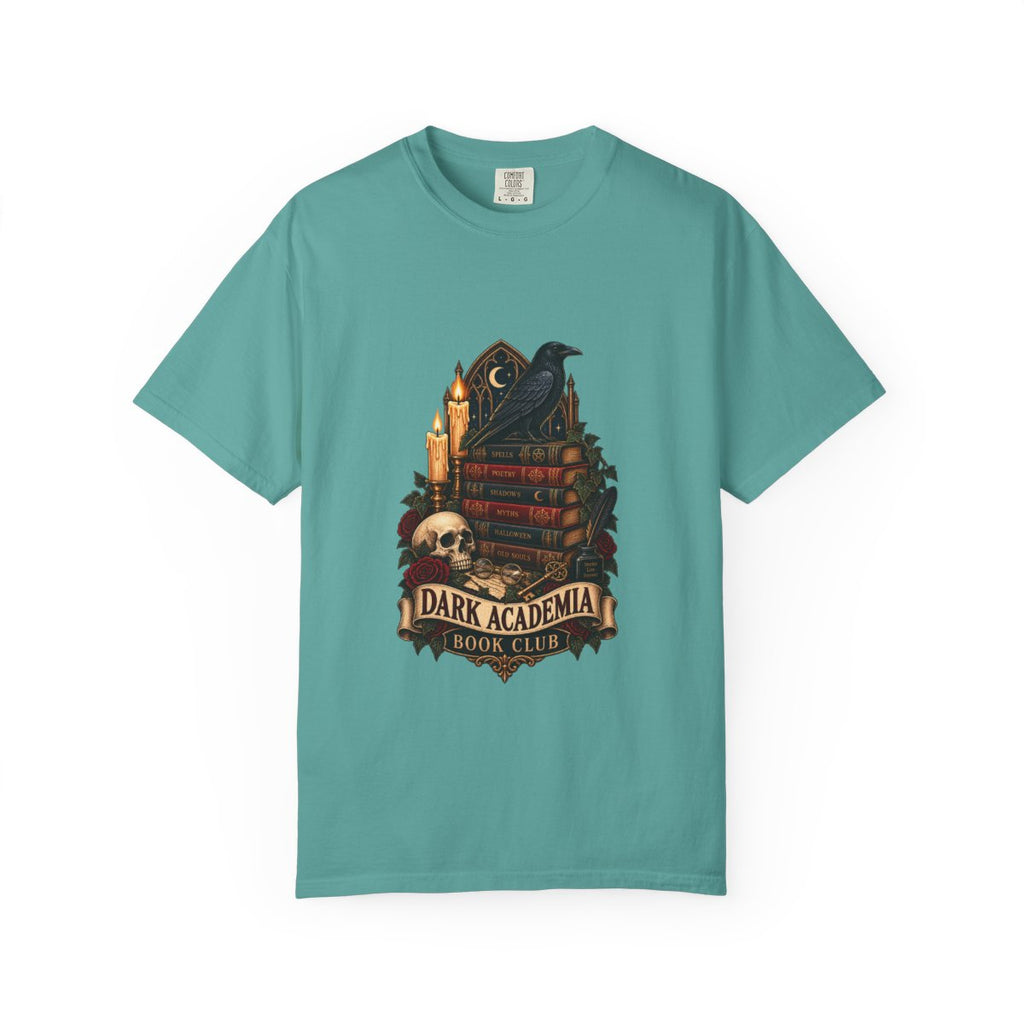Dark Academia Book Club T-shirt | Raven, Books, Skull, Candle