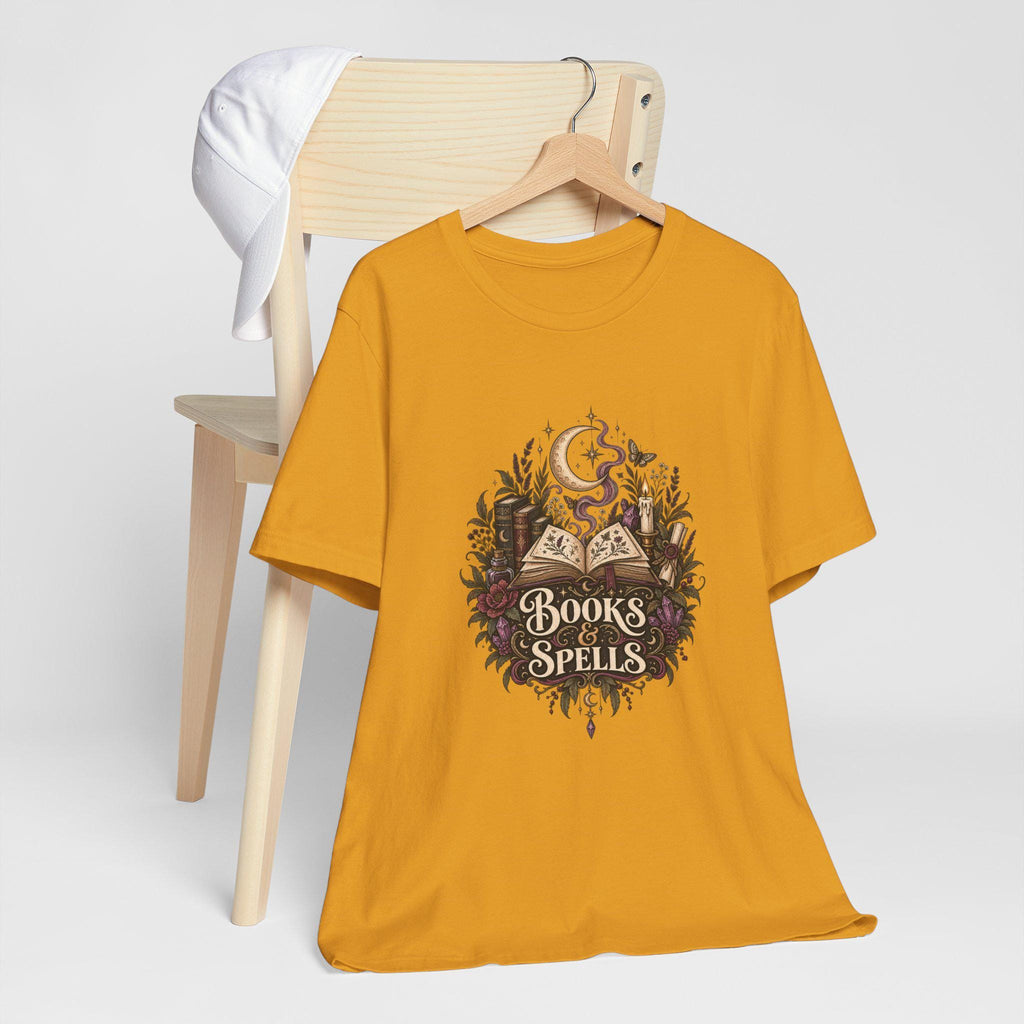 Books & Spells T-Shirt | Witchy Magic Book Design