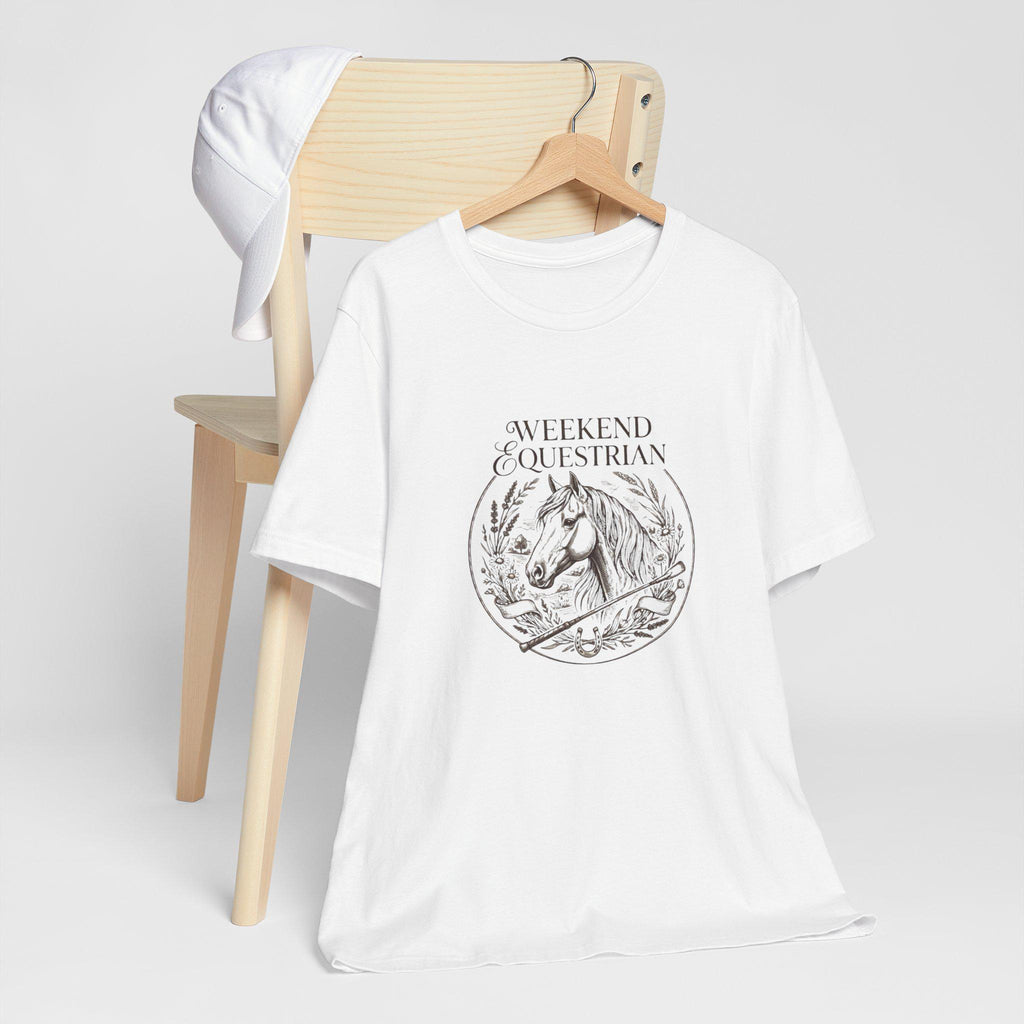Weekend Equestrian horse illustration T-Shirt | Vintage equine line art