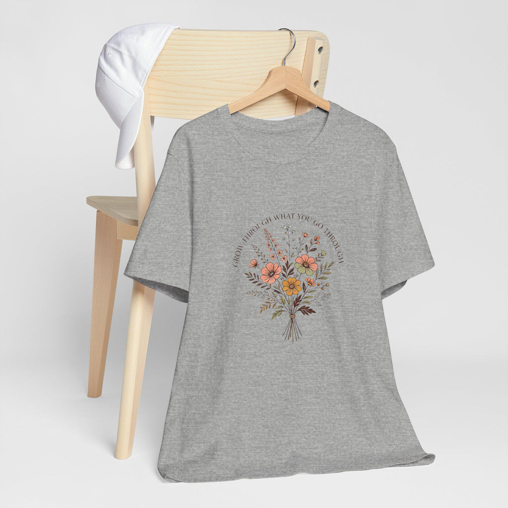 Wildflower Bouquet Tee | Hand-Drawn Floral Illustration, Neutral Tones