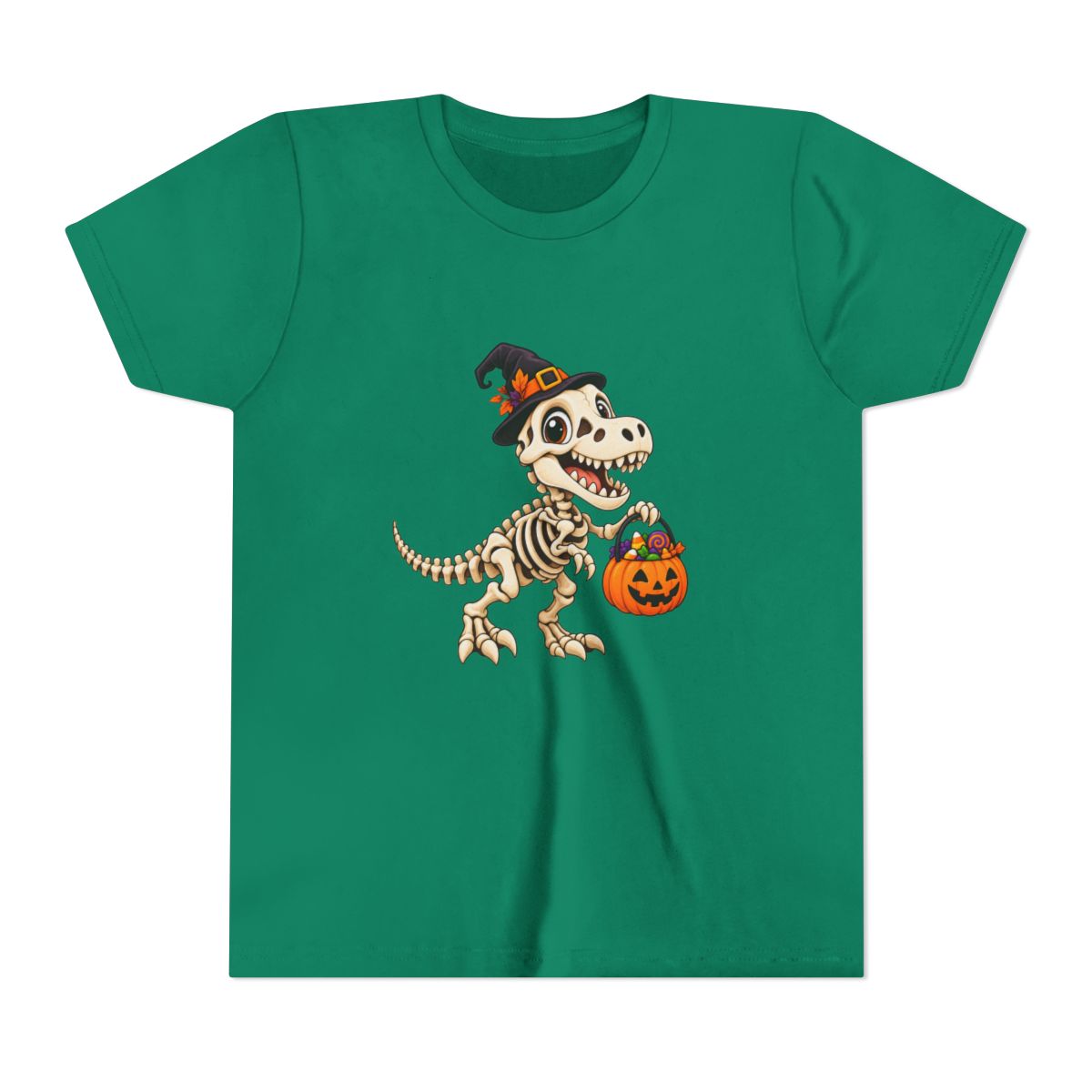 Dinosaur Skeleton Trick-or-Treat Tee | Halloween Kids Shirt