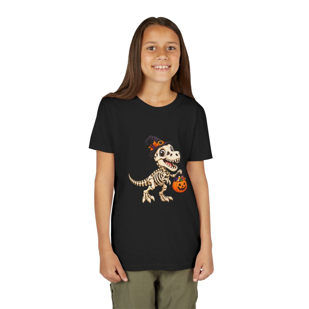 Dinosaur Skeleton Trick-or-Treat Tee | Halloween Kids Shirt