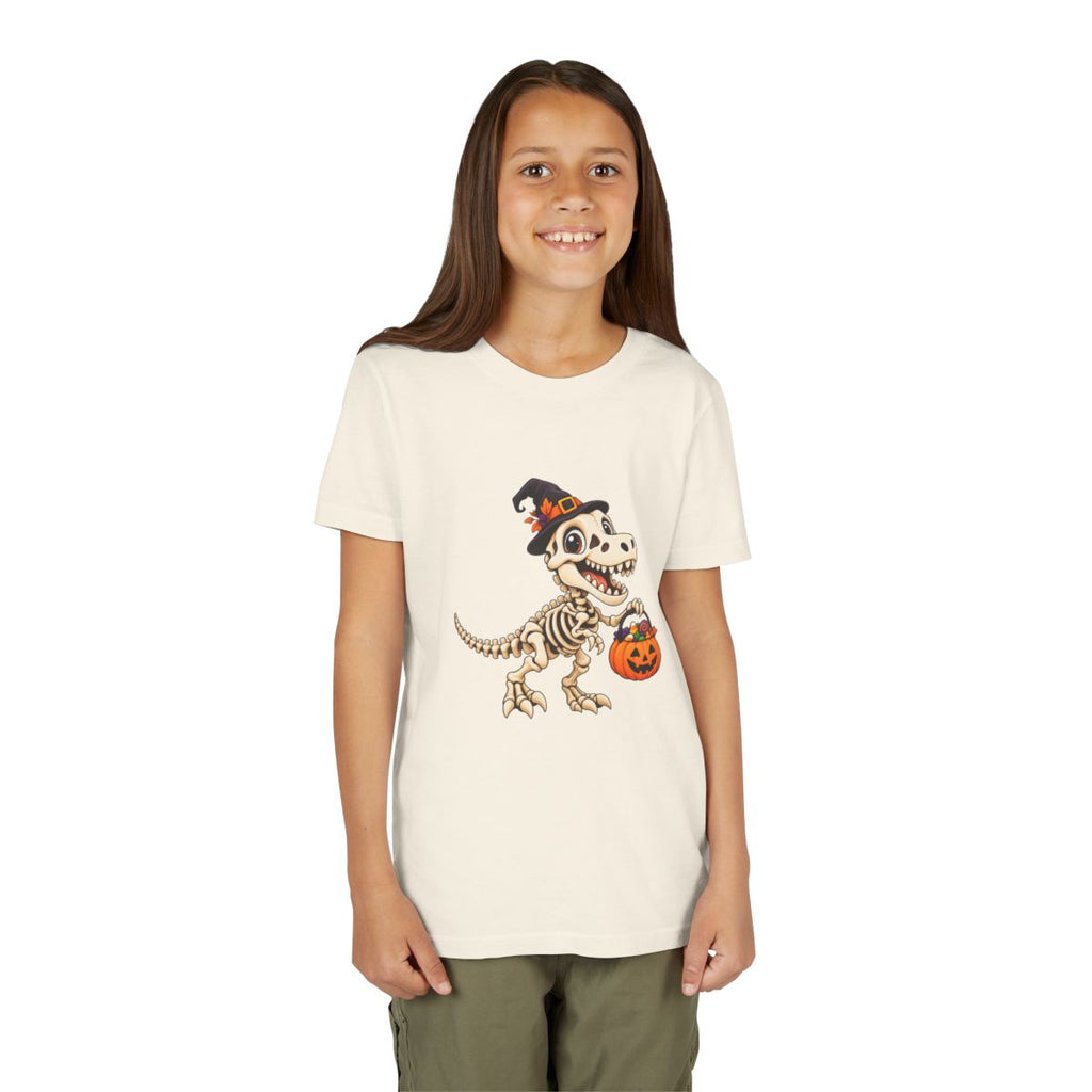 Dinosaur Skeleton Trick-or-Treat Tee | Halloween Kids Shirt