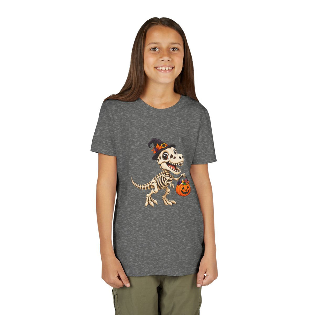 Dinosaur Skeleton Trick-or-Treat Tee | Halloween Kids Shirt