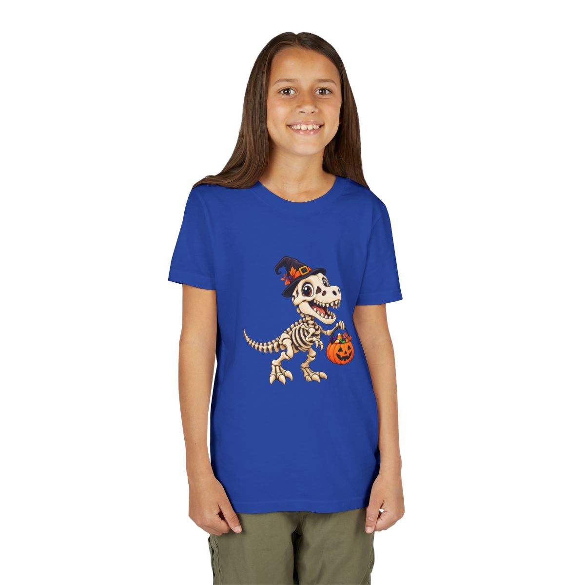 Dinosaur Skeleton Trick-or-Treat Tee | Halloween Kids Shirt