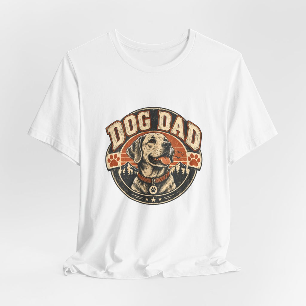 Dog Dad Retro Badge tee | Dog Dad T-Shirt, Labrador Graphic Tee