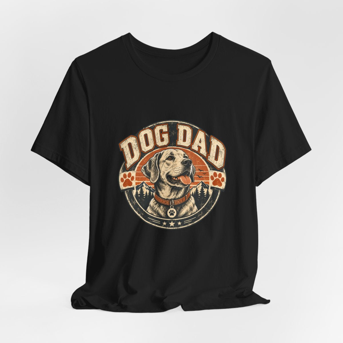 Dog Dad Retro Badge tee | Dog Dad T-Shirt, Labrador Graphic Tee