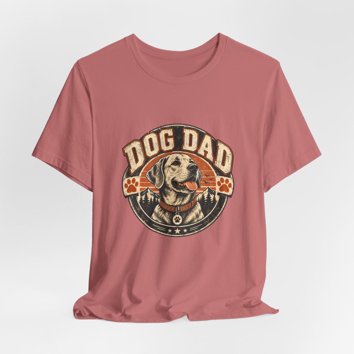 Dog Dad Retro Badge tee | Dog Dad T-Shirt, Labrador Graphic Tee