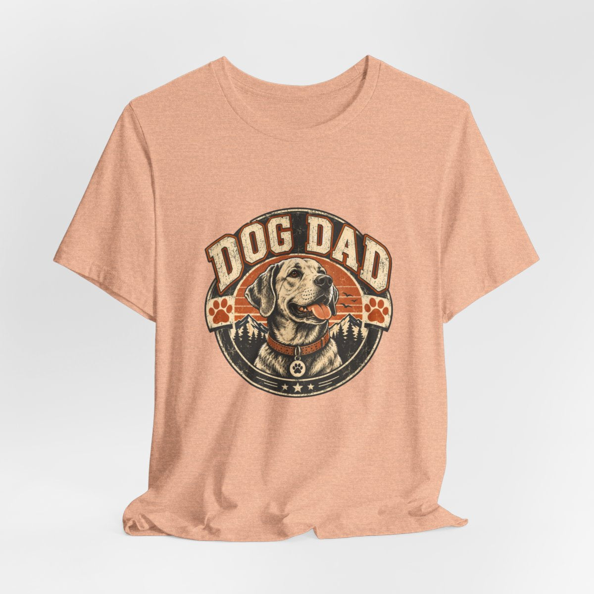 Dog Dad Retro Badge tee | Dog Dad T-Shirt, Labrador Graphic Tee