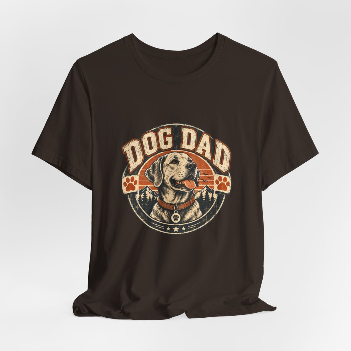 Dog Dad Retro Badge tee | Dog Dad T-Shirt, Labrador Graphic Tee