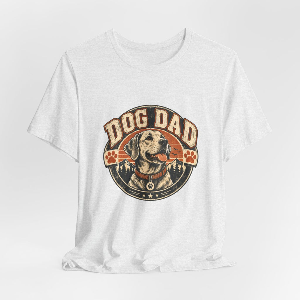 Dog Dad Retro Badge tee | Dog Dad T-Shirt, Labrador Graphic Tee