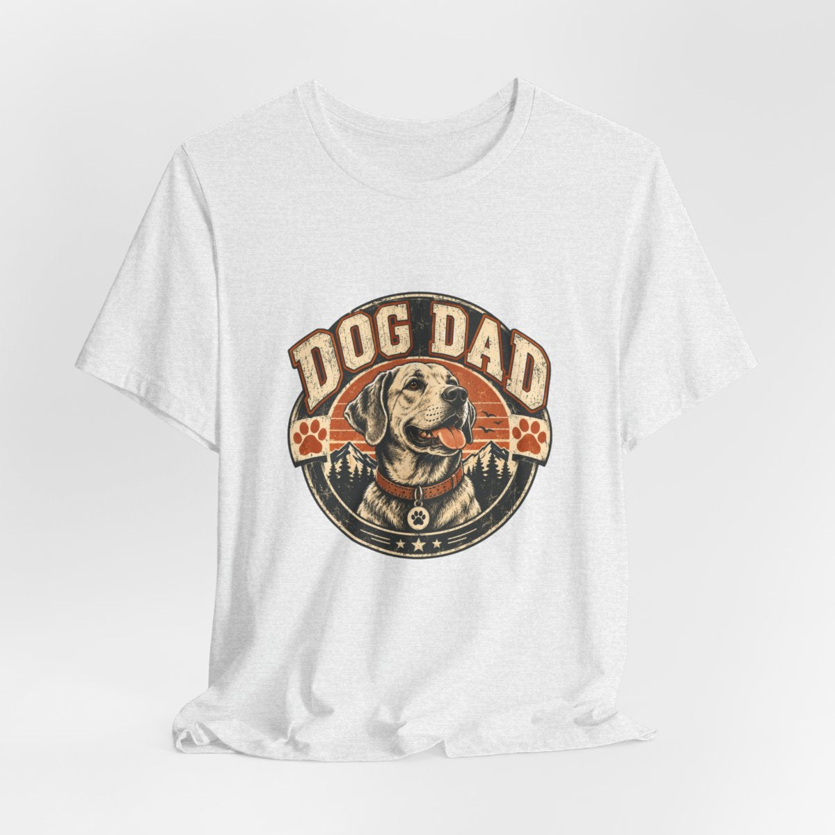 Dog Dad Retro Badge tee | Dog Dad T-Shirt, Labrador Graphic Tee