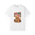 Dog Mom Christmas T-Shirt | Golden Retriever with Lights and Gifts