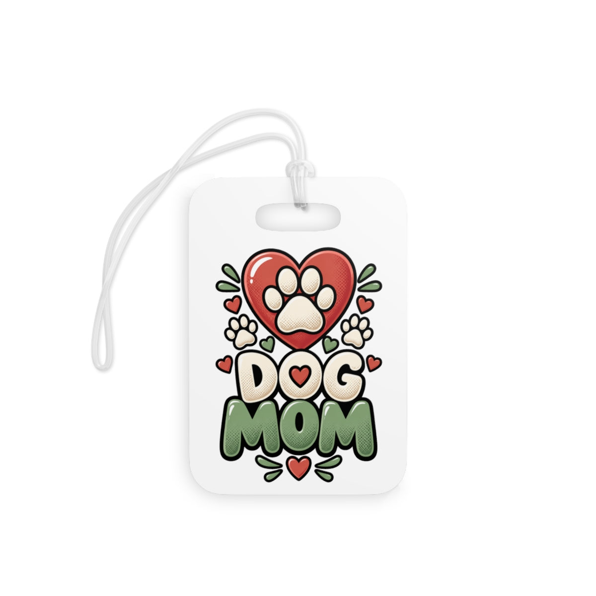 Dog Mom Luggage Tag | Paw Heart Travel ID