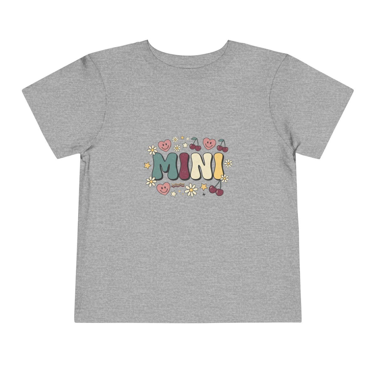 MINI floral lettering toddler tee | retro cherries hearts daisies