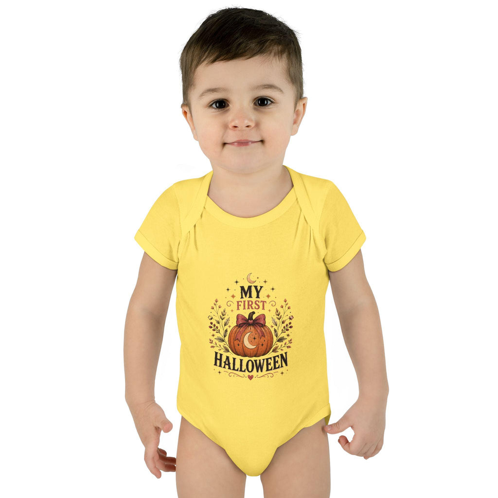 My First Halloween Infant Bodysuit | Pumpkin Illustration