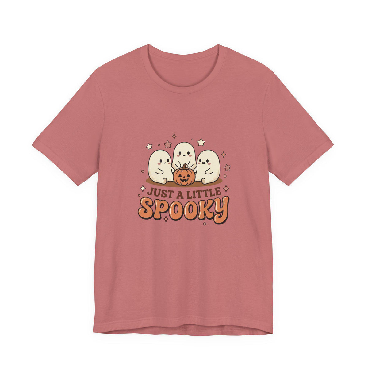 Just a Little Spooky T-Shirt | Cute Ghosts Pumpkin Halloween