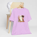 Cute Ghost on Books Tee | Back-to-School Halloween Teacher Shirt