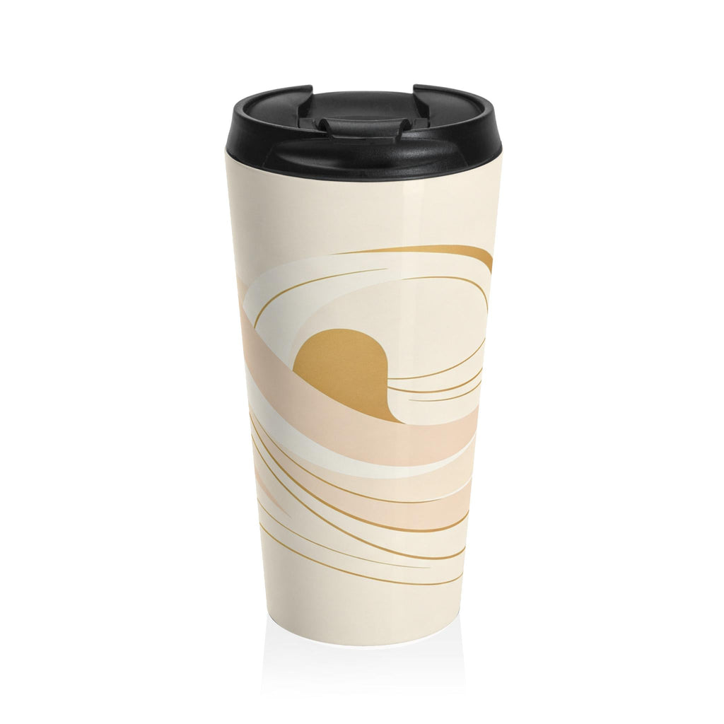 Retro Mountain Sun Van Stainless Steel Travel Mug | Scenic Camping Landscape