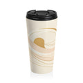 Retro Mountain Sun Van Stainless Steel Travel Mug | Scenic Camping Landscape