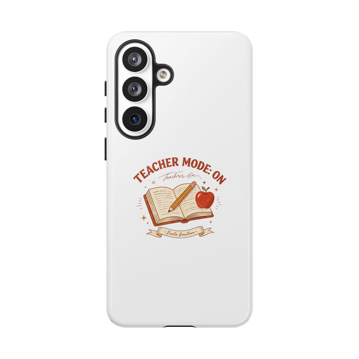 Teacher Mode On Book And Apple Phone Case
