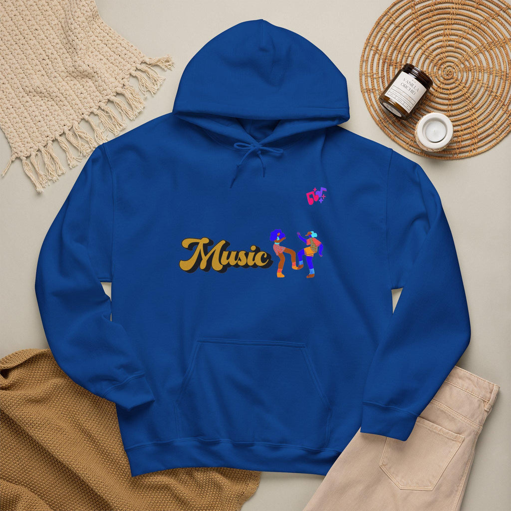 Dancing Couple Cropped Hoodie | Retro Music Funk Illustration