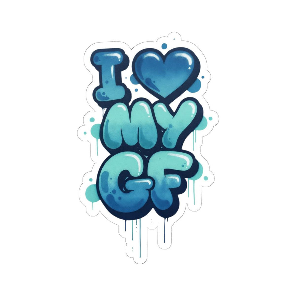 I Heart My GF Sticker | Kiss-Cut Vinyl Sticker, Laptop Decal