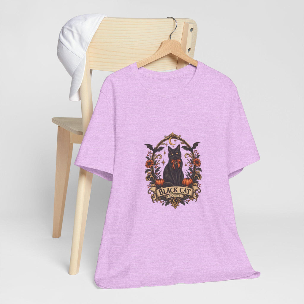 Black Cat Crest Tee | Halloween Vintage Cat Illustration