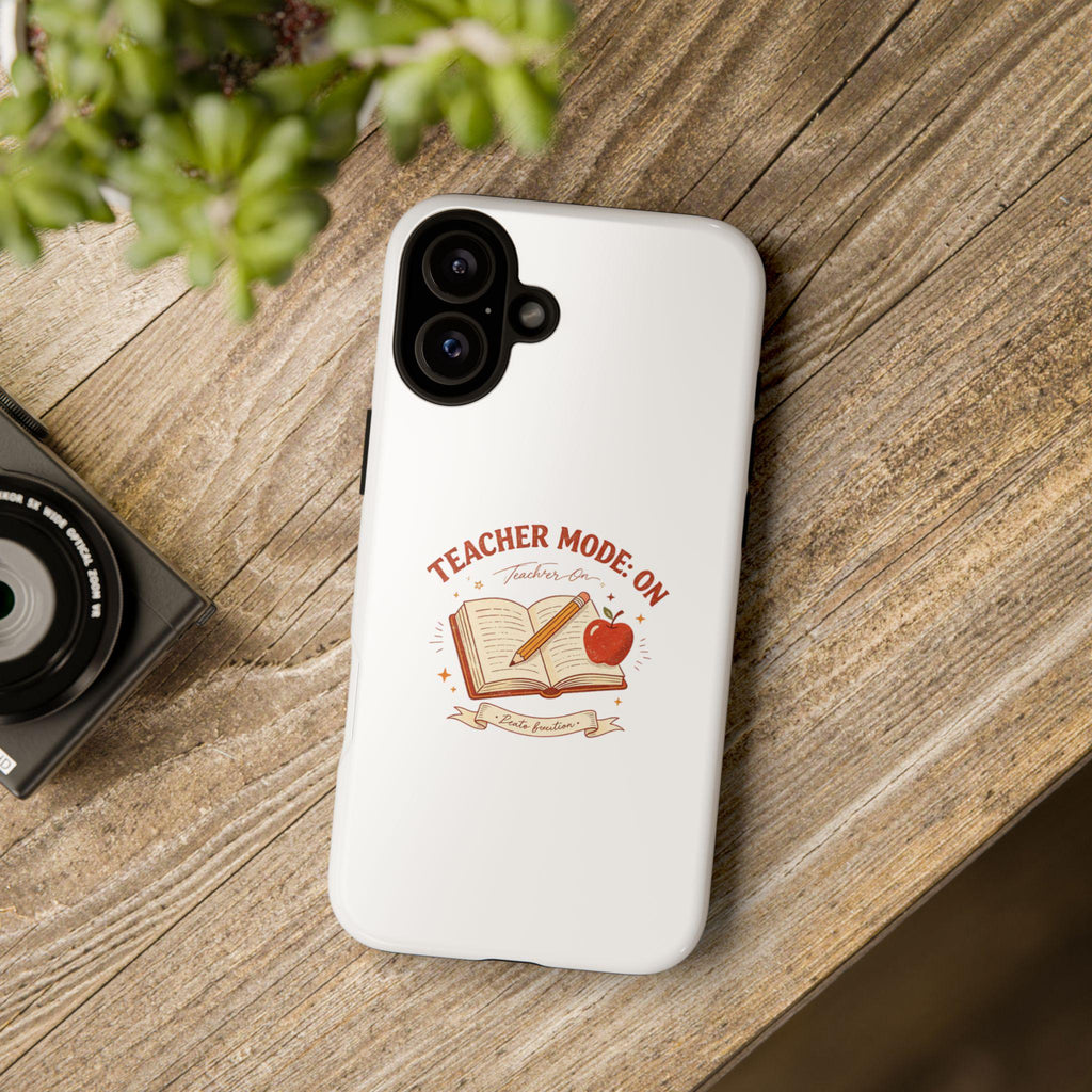 Teacher Mode On Book And Apple Phone Case