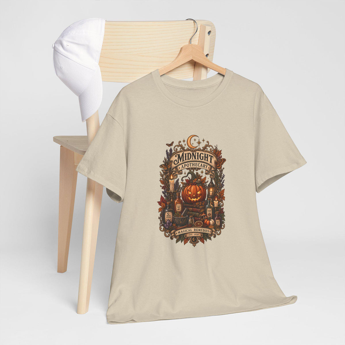 Haunted Pumpkin Apothecary T-Shirt | Halloween pumpkin, vintage potion label