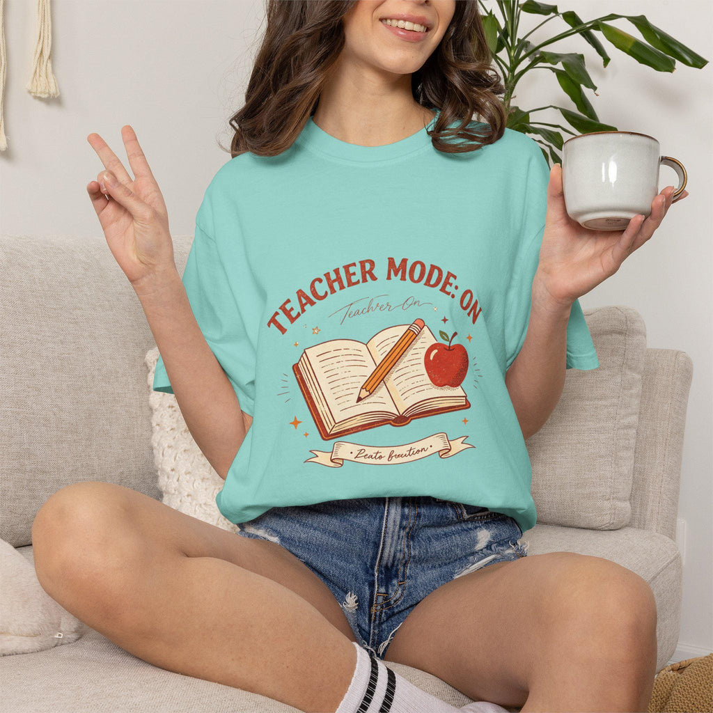Teacher Mode On book and apple T-Shirt | Teacher shirt, classroom design