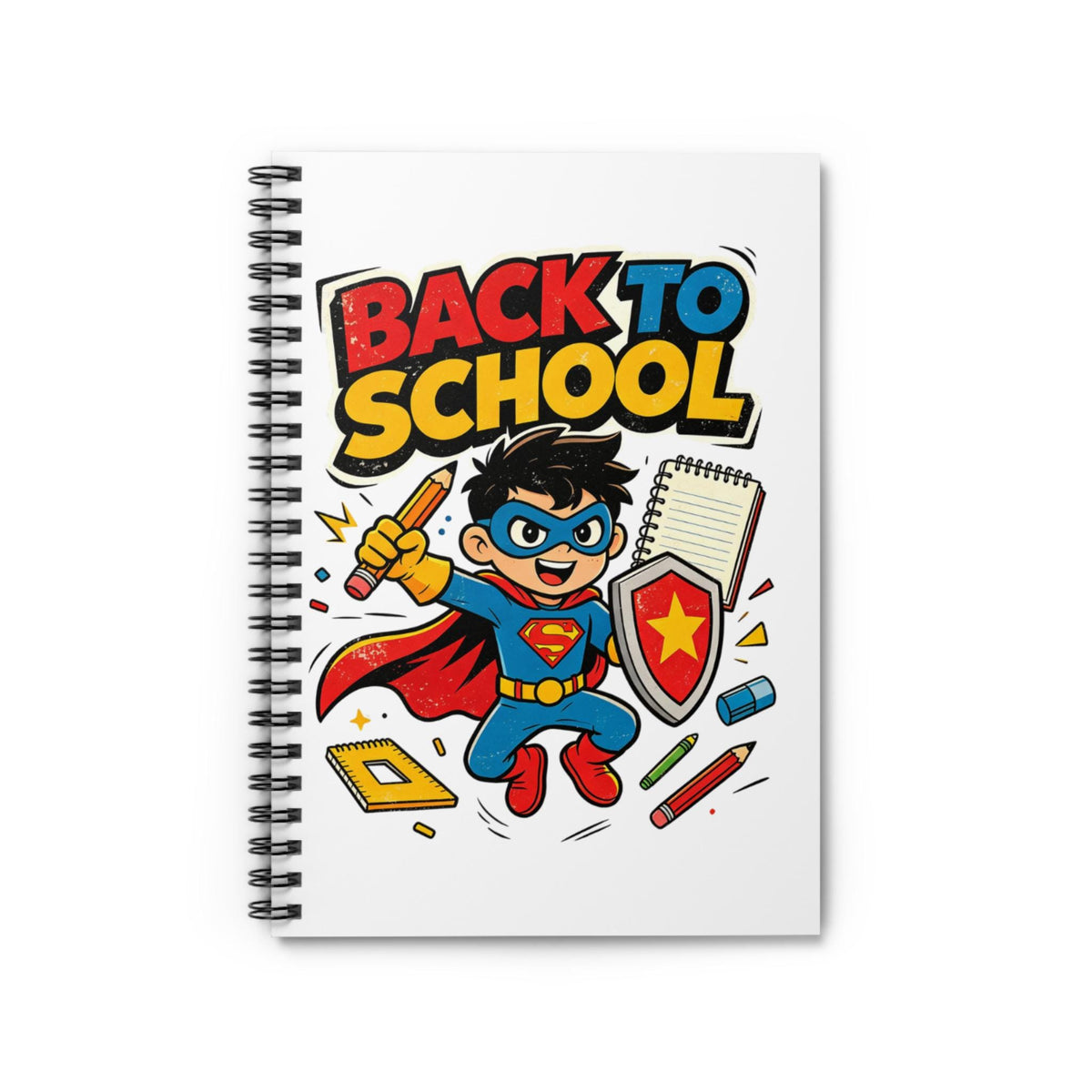 Back To School Superhero Kids Notebook