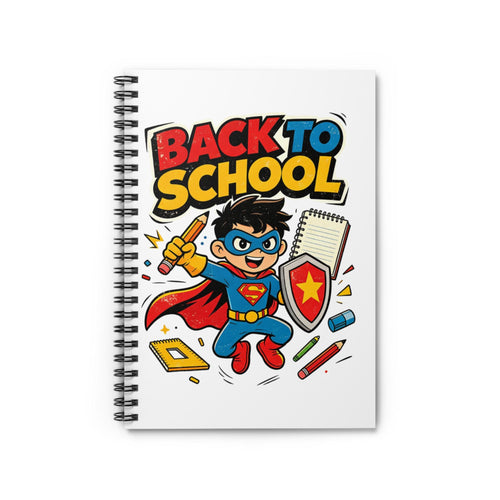 Back To School Superhero Kids Notebook