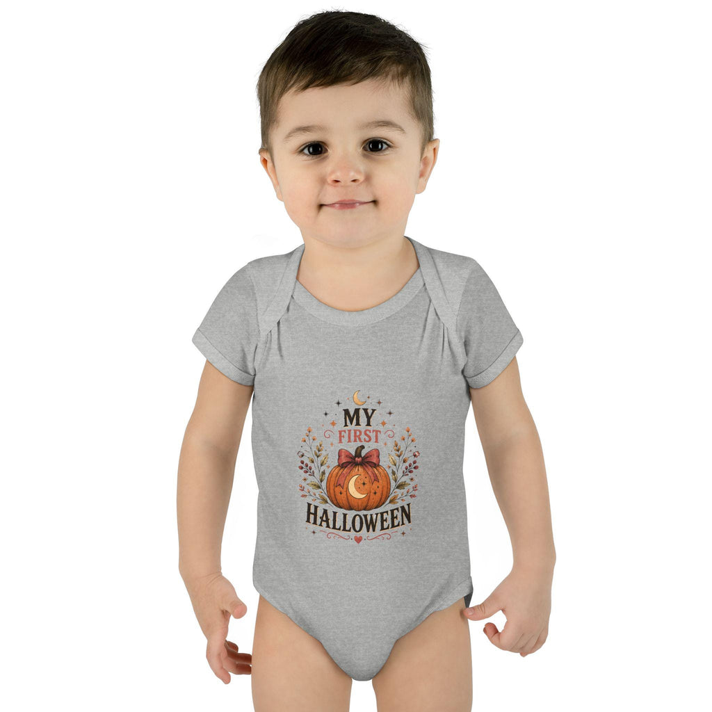 My First Halloween Infant Bodysuit | Pumpkin Illustration