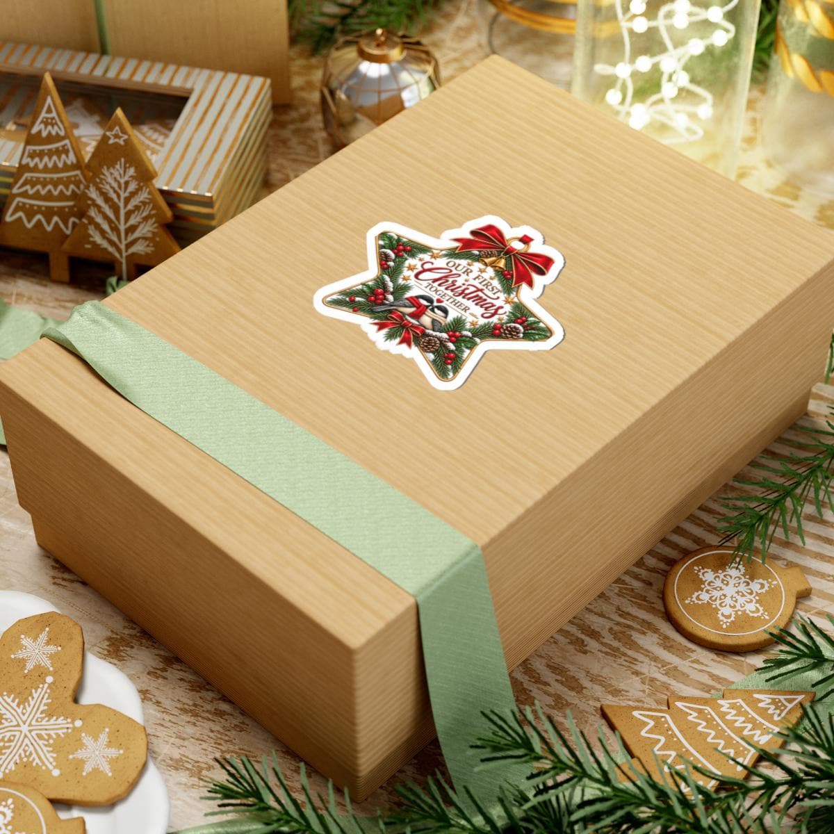 Our First Christmas Together Sticker | Kiss-Cut Holiday Decal