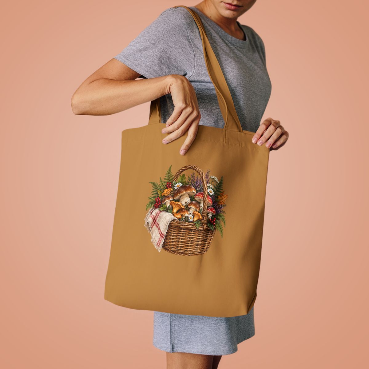 Fall Harvest Basket Cotton Tote