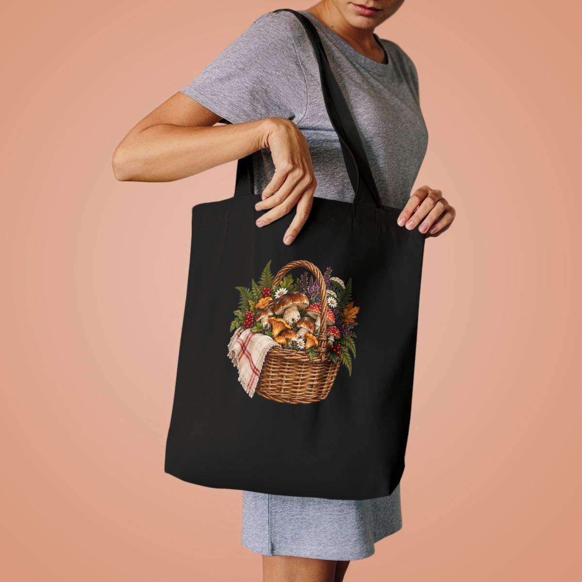 Fall Harvest Basket Cotton Tote
