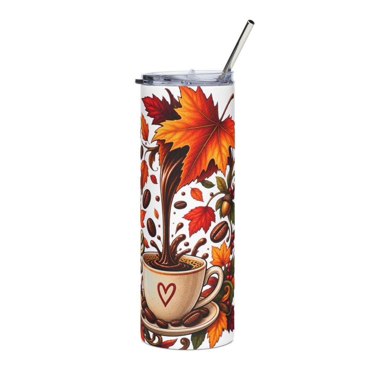 Fall in Love with Coffee Tumbler | 20oz Stainless Steel Fall Travel Cup