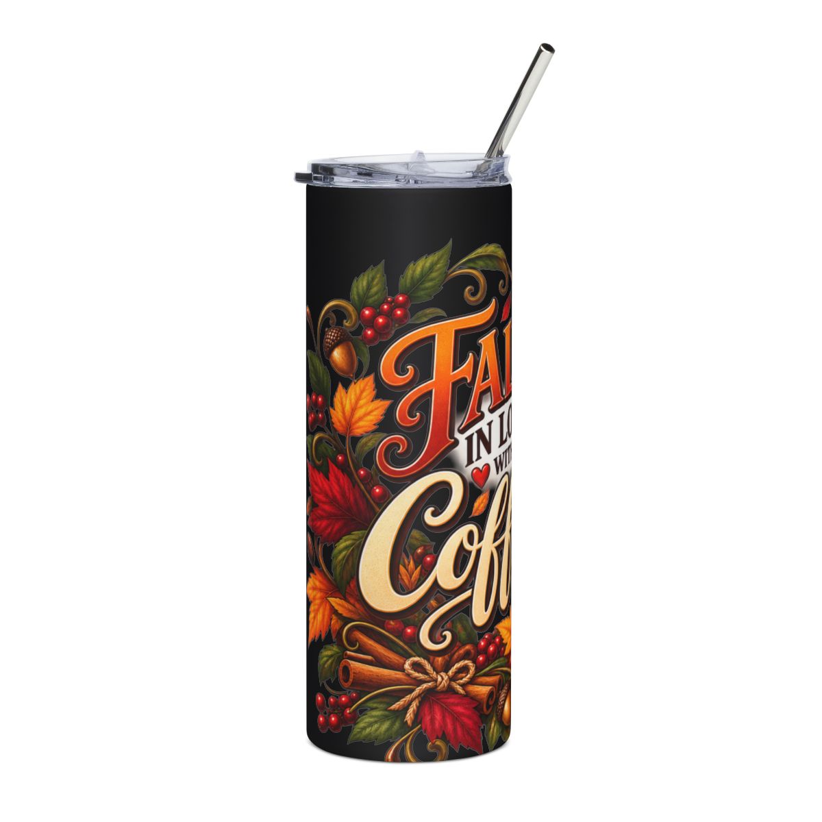 Fall in Love with Coffee Tumbler | 20oz Stainless Steel Fall Travel Cup