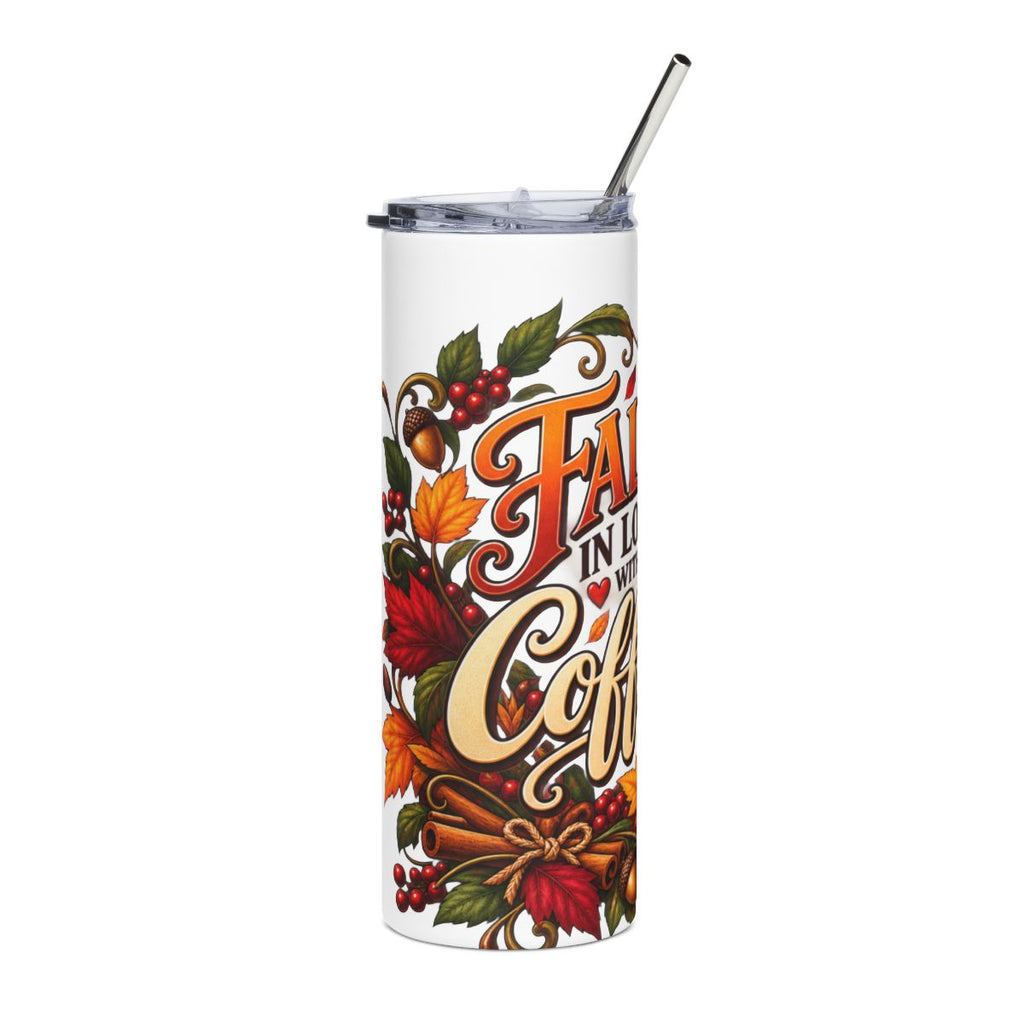 Fall in Love with Coffee Tumbler | 20oz Stainless Steel Fall Travel Cup