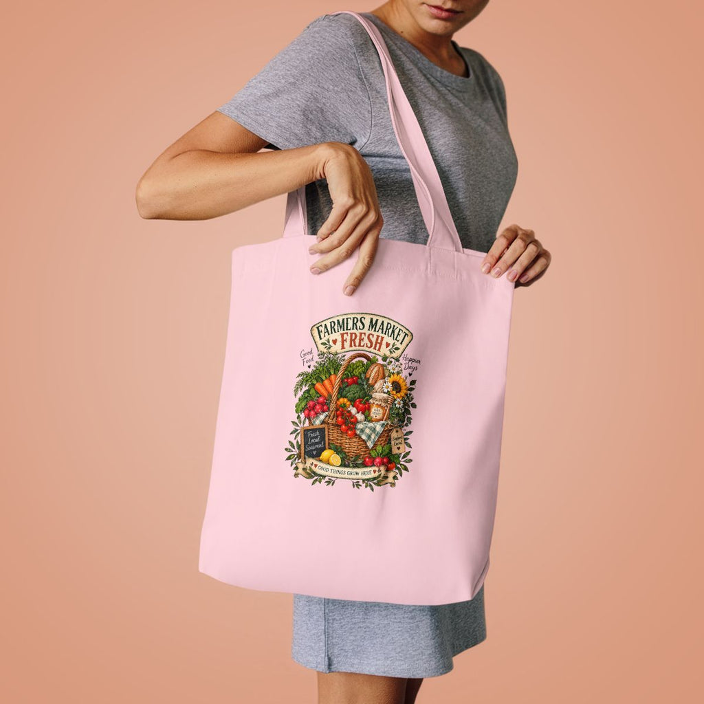 Farmers Market Fresh Produce Tote Bag | Vegetable Harvest Market Tote