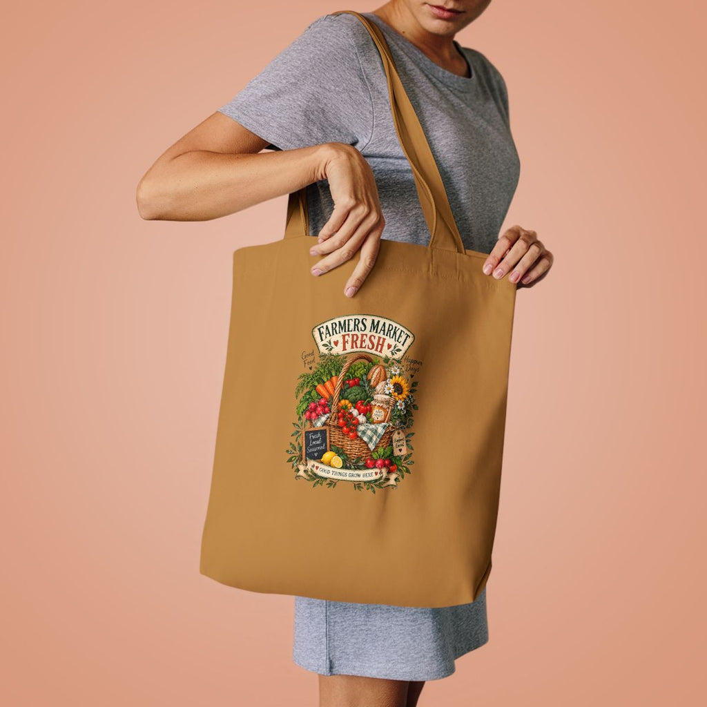 Farmers Market Fresh Produce Tote Bag | Vegetable Harvest Market Tote
