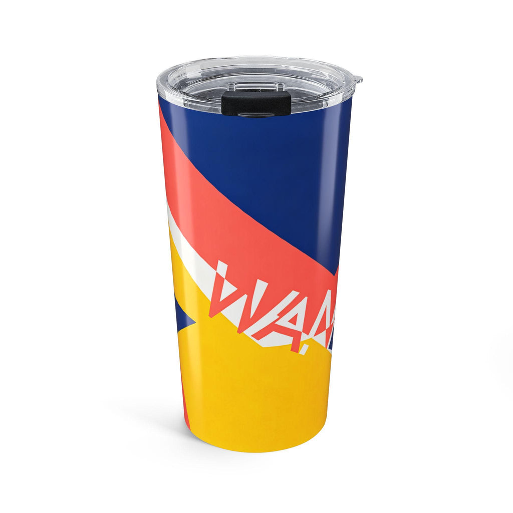 Colorblock Abstract Waves Tumbler 20oz | Modern Geometric Drinkware