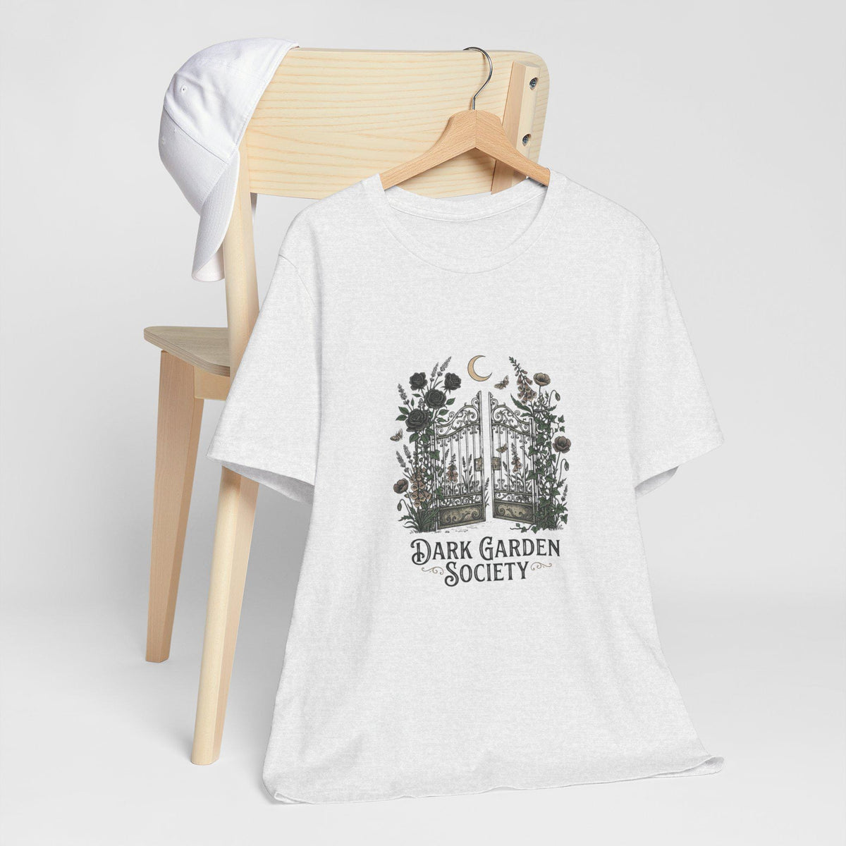 Dark Garden Society Tee | Moon Gate Floral Illustration