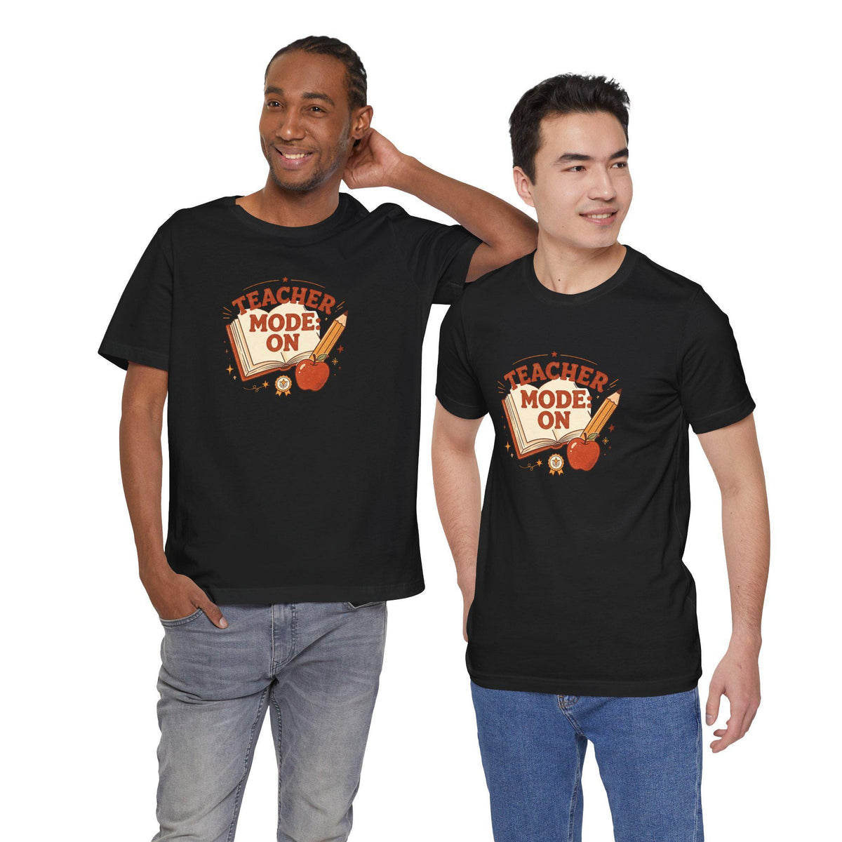 Teacher Mode On T-Shirt | Apple Pencil Book Classroom Design