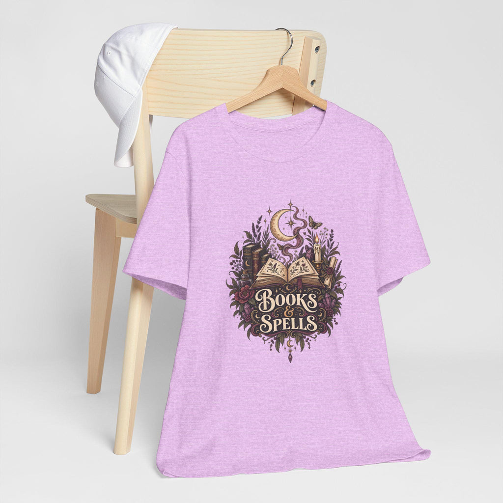 Books & Spells T-Shirt | Witchy Magic Book Design