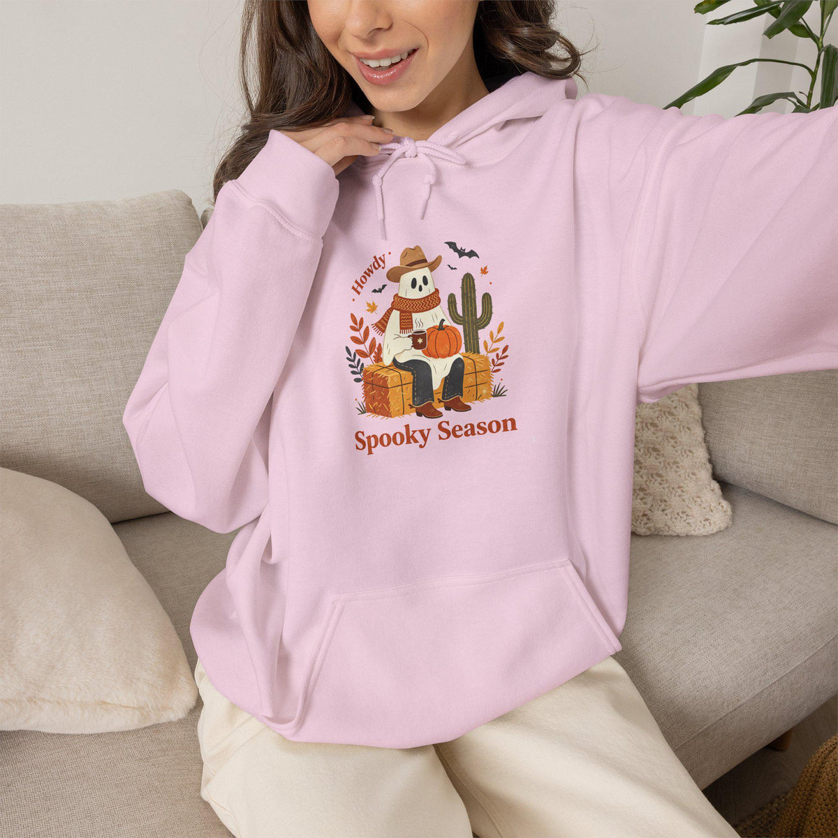 Howdy Spooky Season Ghost Hoodie