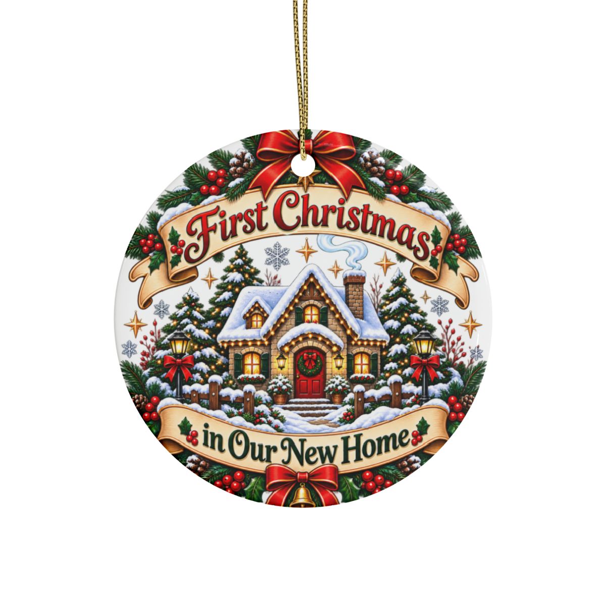 First Christmas in Our New Home Ornament | Ceramic Christmas Ornament