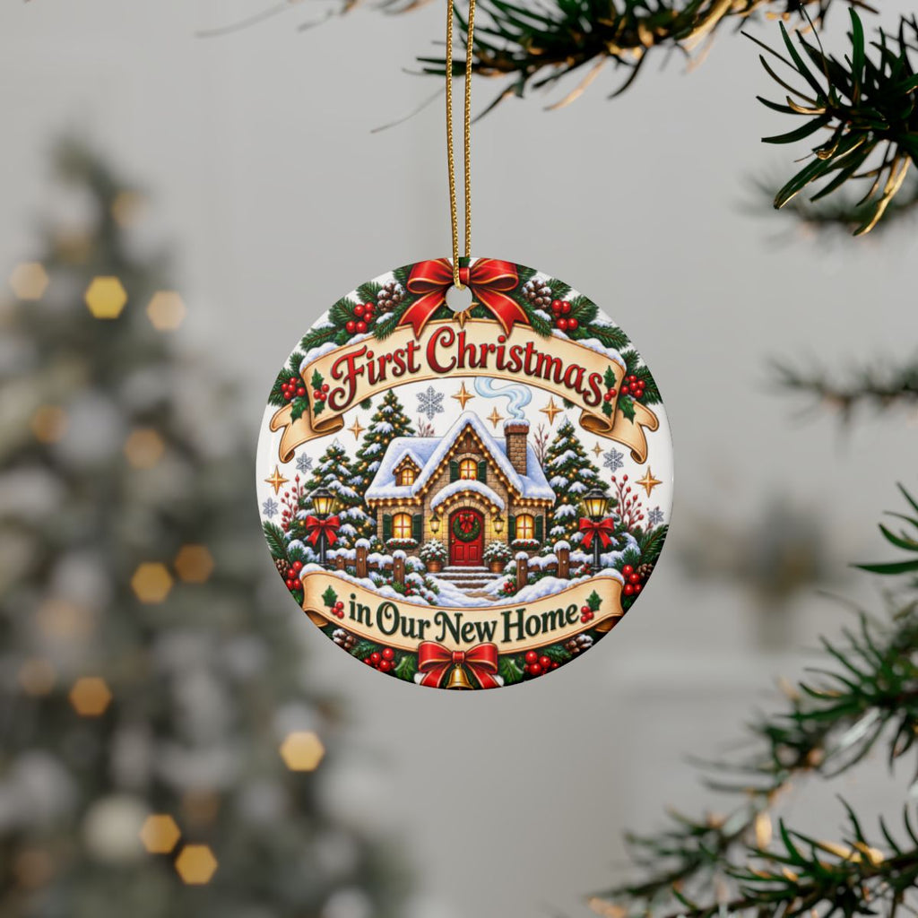 First Christmas in Our New Home Ornament | Ceramic Christmas Ornament