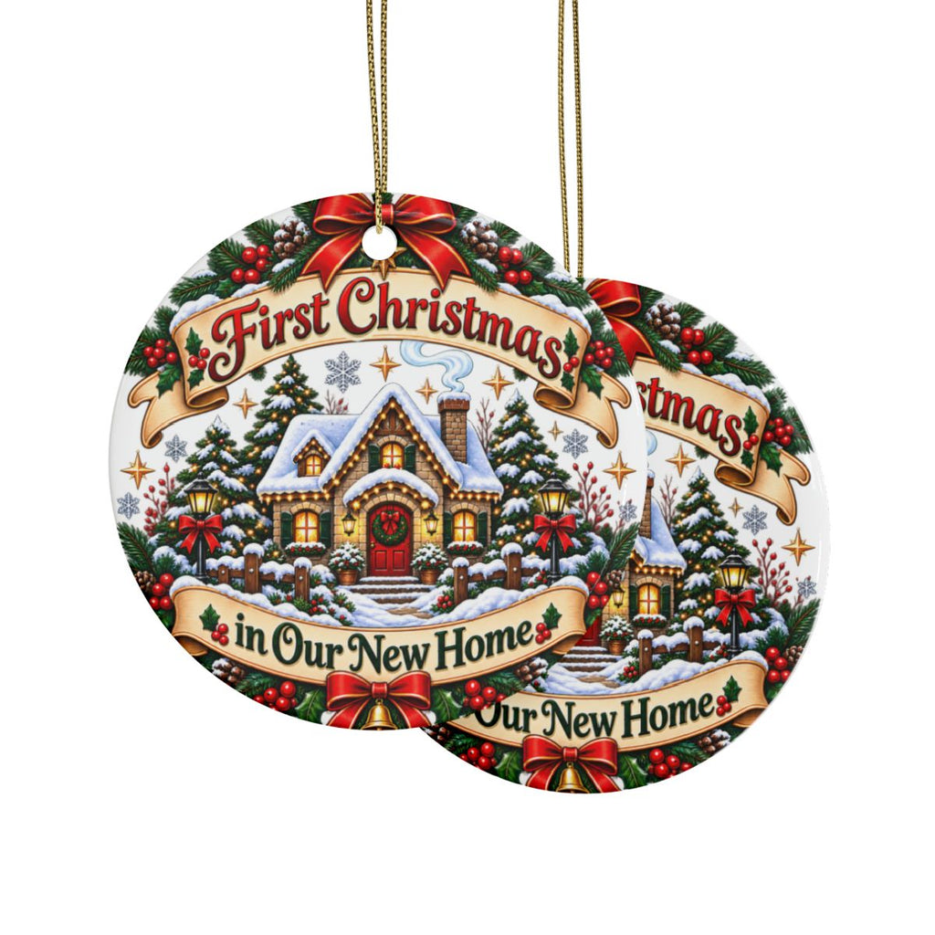 First Christmas in Our New Home Ornament | Ceramic Christmas Ornament
